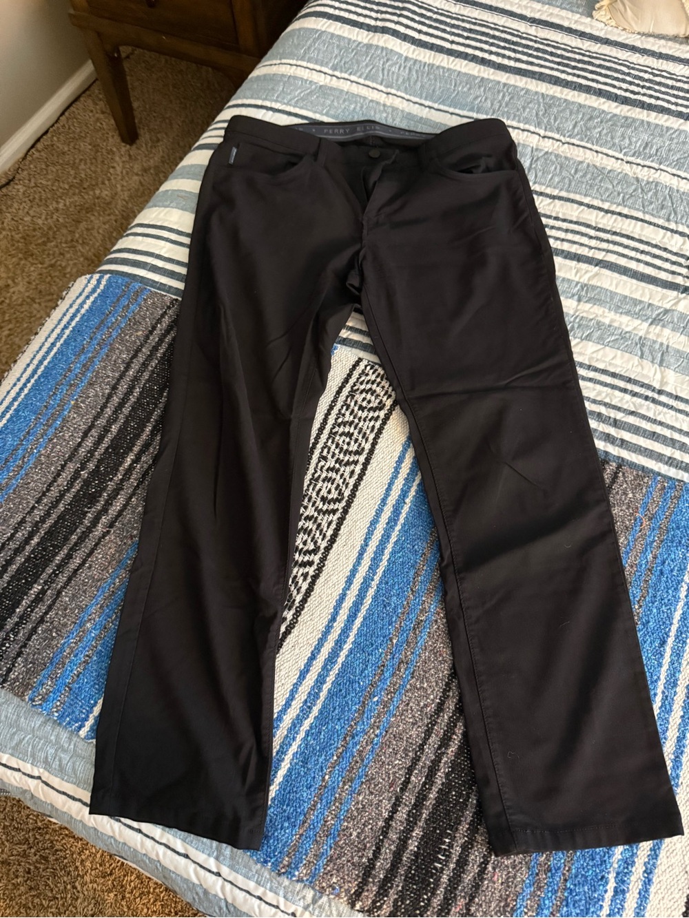 Perry Ellis Black Men's Chinos